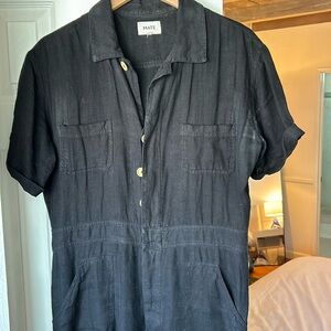Mate the label black linen jumpsuit